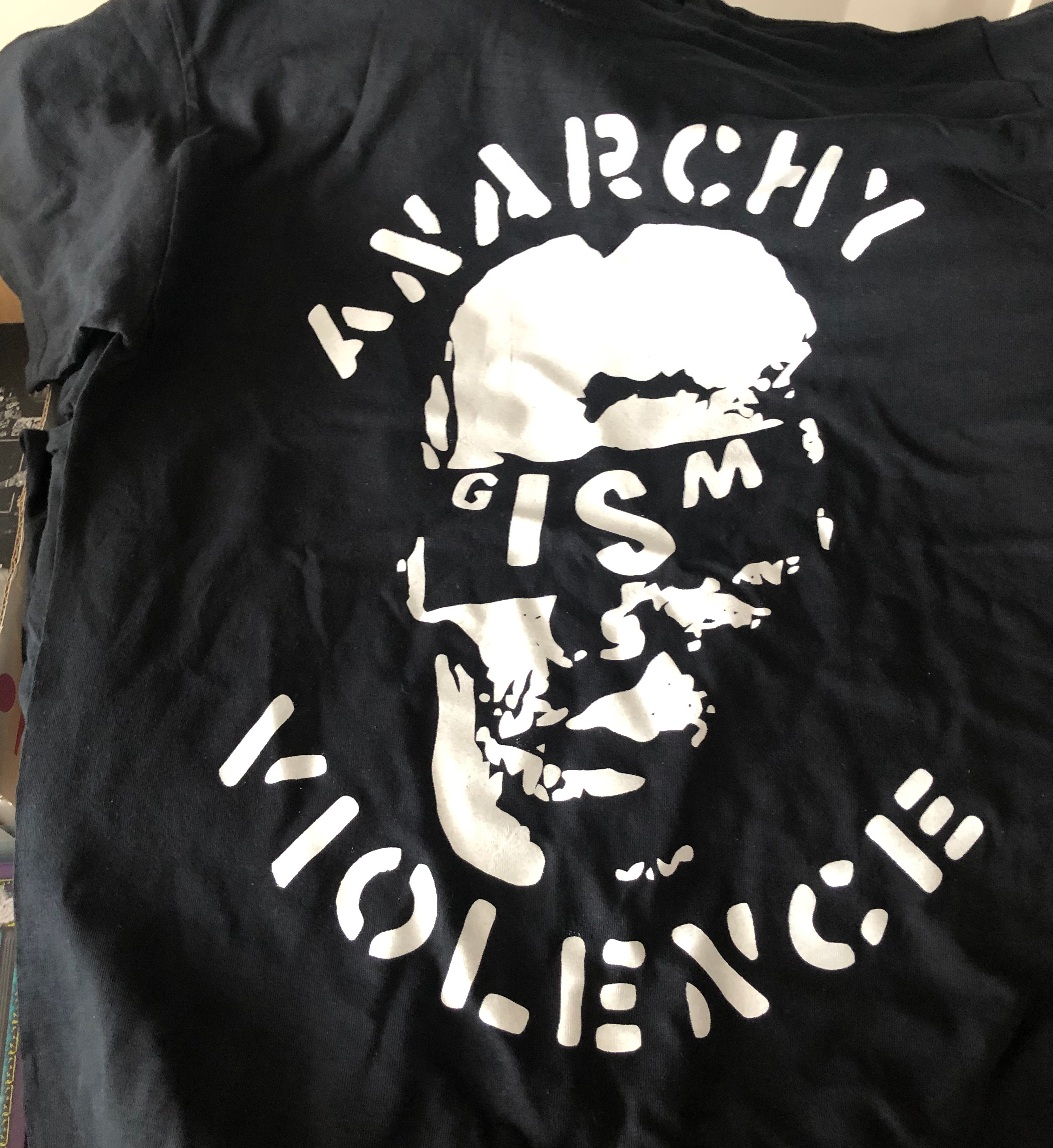 G.I.S.M Guerrilla Anarchy Black T-Shirt Anarcho Punk Japanese Anti-Cimex 